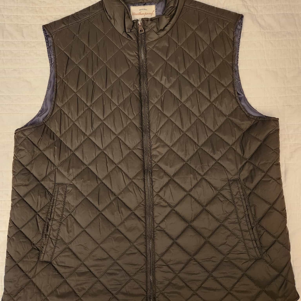 Weatherproof Men's Quilted Vest - Dark Army Green